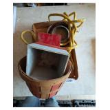 Rope, Planters, Basket, Wooden Mickeys & Other