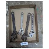 (4) Adjustable Wrenches