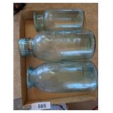 (3) Vintage Blue Canning Jars -**