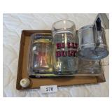 Pyrex Baking Dish, Foley Flour Sifter, +