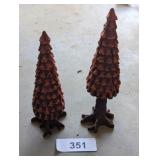 (2) Dept 56 Trees