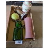 Green Apothecary Jar Belgium, Vases & Candle