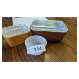 Pyrex Refrigerator Dishes & Glasbake Ramekin