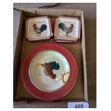 Rooster Decorative Plates - **