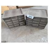 (2) Plastic Organizers w/ Contents