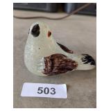 Vintage Slag Art Glass Bird Figurine