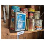 Contents of Shelf: Paint, Turpentine, & Other