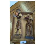 Paper Mache Man & Woman Figurines