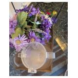 Artificial Floral w/ Basket, Vases &