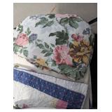 Quilt w/ Pillow Shams + Plaid Throw &