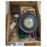 Keys, Small Tape Measure, Cast Metal Cannon, +