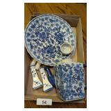 Asian Style Pitcher w/ Lid, Candlesticks &