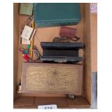 Vintage Pencil Case, Lock, Gun Keychain, +