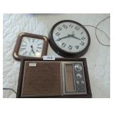 Sony Radio, Timex Wall Clock & Other Wall Clock