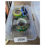 Small Plastic Container w/ Duct Tape & Other Tape