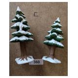 (2) Dept. 56 Winter Trees