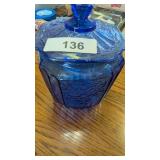 Anchor Hocking Mayfair Cobalt Blue Cookie Jar