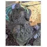 Concrete Bird Statue & Other Decor