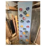 rock wall pegs & yellow brackets