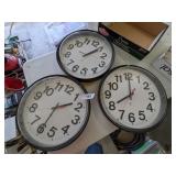 (3) Battery Op Clocks