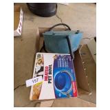 (2) Heated Dog Bowls & A Tie Out