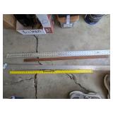 (2) Wood Yard Sticks & A Metal Meter Stick &