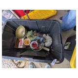 Tote w/ Lid + Galvanized Bucket, Vase, +