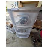 Three Drawer Sterilite Plastic Storage