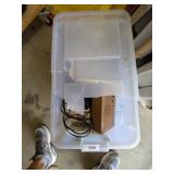 Tote [No Lid] w/ Assorted Electronics