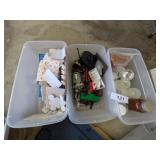 (3) Plastic Containers w/ Lids + Contents