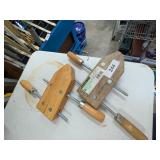 (2) Hand Screw Wood Clamps