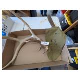 Deer Antler, Machete & US Gas Mask Canvas Bag