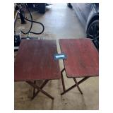 (2) Brown Folding Tables