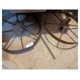(2) Metal Wagon Wheels -*