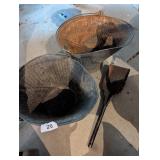 (2) Coal Buckets w/ (1) Coal Shovel