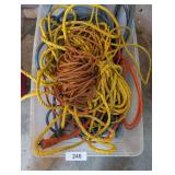 Tote w/ Rope & Electrical Cords