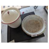 Enamel Bowl & Kettle