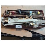 Metal Tray w/ Rasp, Prybar, Breaker Bar & Other