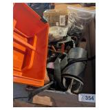 Orange Tote w/ Clamps, Sickle Bars &