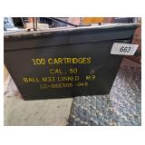 Metal Ammo Box w/ Some Brass Shell Casings