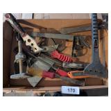 Putty Knife, Clamp, Chisels, Red Devil Pry Bar &