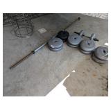 Set of Challenger Weights w/ Dumbell & Bar -*