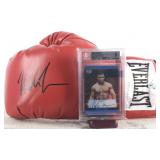 MIKE TYSON SIGNED BOXING GLOVE AND GRADED CARD