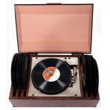VINTAGE FUJI JAPAN MUSIC BOX W/ 12 PLASTIC DISCS