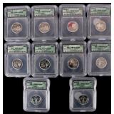 90% SILVER 2000 S PF-69 COMPLETE QUARTER SETS -(2)