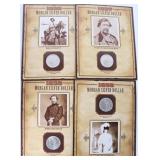 90% SILVER MS 1888-98 MORGAN DOLLARS & STAMPS -(4)