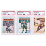 WAYNE GRETSKY PSA GRADED O-PEE-CHEE CARDS - (3)