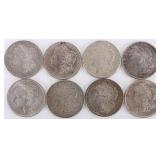 ASSORTED 90% SILVER MORGAN DOLLARS - (8)