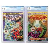 AMAZING SPIDER-MAN #142 (CGC 7.5) & 143 (CGC 6.5)