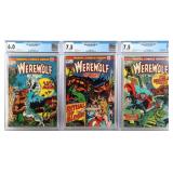 WEREWOLF BY NIGHT 5, 7, AND 15 CGC GRADED 6 & 7.5